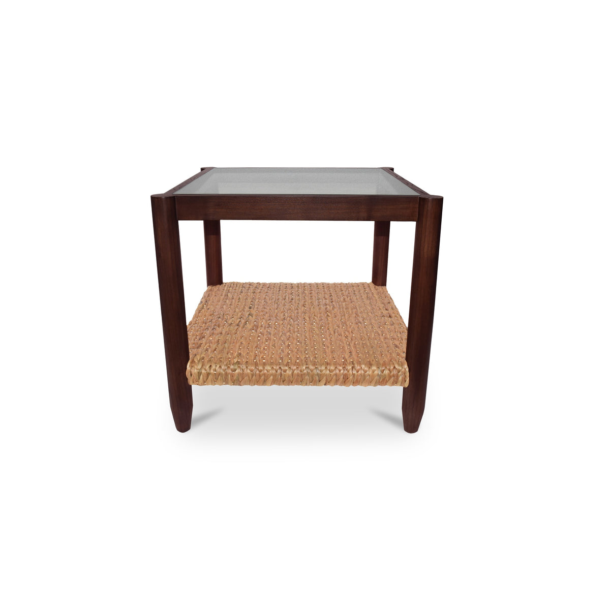 Beth Side Table – 25.3" Wood and Glass Side Table (3)