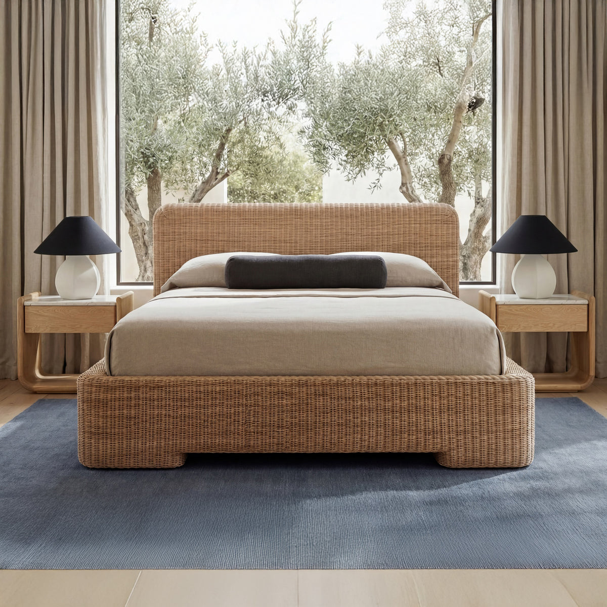 Claudia Bed – 70"–86" Natural Rattan Bed (23)