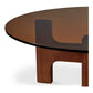 Luke Coffee Table – 42" Round Amber Glass Coffee Table (5)