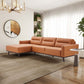 Ella PU Leather L-Shape Sectional Chaise Sofa 109"