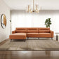 Ella PU Leather L-Shape Sectional Chaise Sofa 109"