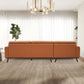Ella PU Leather L-Shape Sectional Chaise Sofa 109"