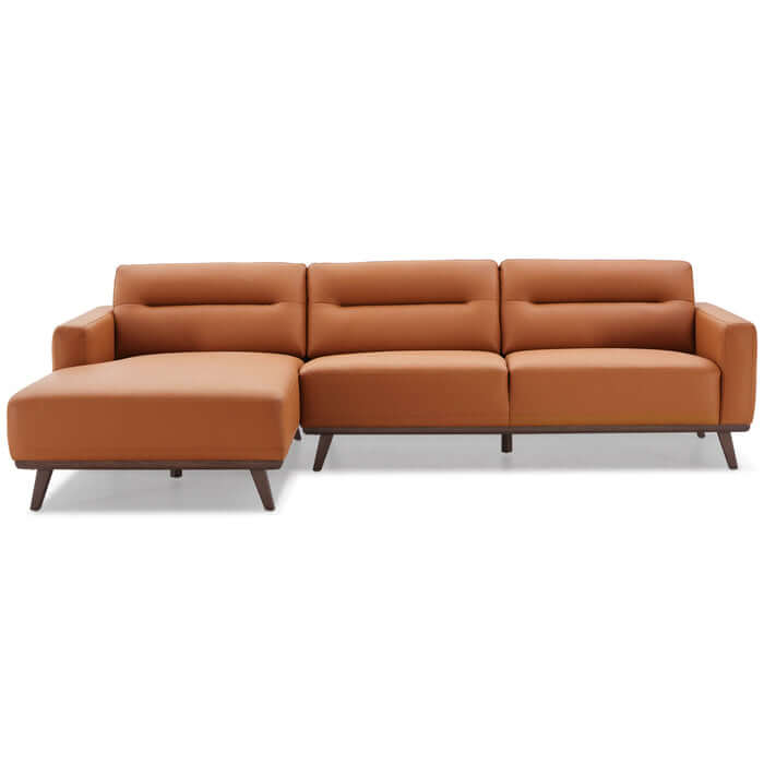 Ella PU Leather L-Shape Sectional Chaise Sofa 109"