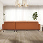 Ella PU Leather L-Shape Sectional Chaise Sofa 109"