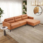 Ella PU Leather L-Shape Sectional Chaise Sofa 109"