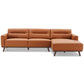 Ella PU Leather L-Shape Sectional Chaise Sofa 109"