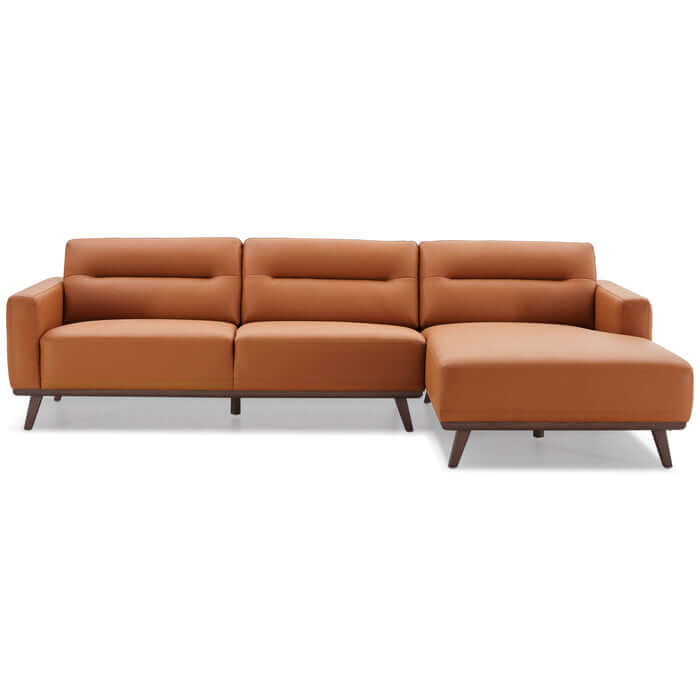 Ella PU Leather L-Shape Sectional Chaise Sofa 109"