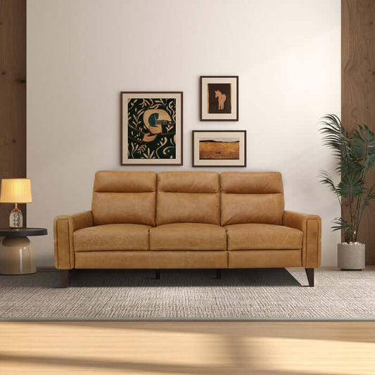 Elliot Genuine Leather Recliner Sofa 78" (2 Colors)