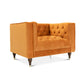 Evelyn Mid-Century Tufted Velvet Lounge Chair 42"