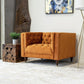 Evelyn Mid-Century Tufted Velvet Lounge Chair 42"