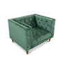 Evelyn Mid-Century Tufted Velvet Lounge Chair 42"