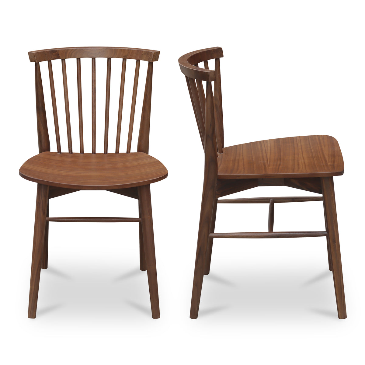 Marley Dining Chair Set of 2 – 18.58" Solid Walnut Dining Chairs (4)