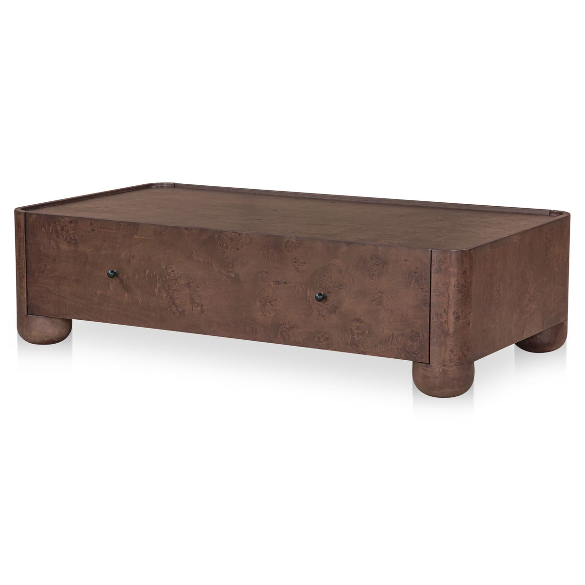 Gibson Coffee Table – 55" Oak and Burl Veneer Coffee Table (2 Colors) (4)