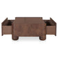 Gibson Coffee Table – 55" Oak and Burl Veneer Coffee Table (2 Colors) (3)