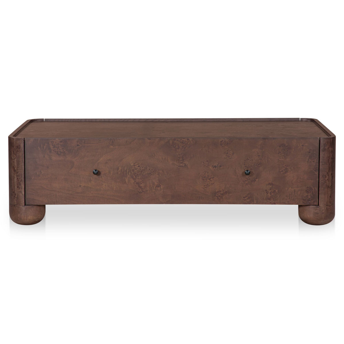 Gibson Coffee Table – 55" Oak and Burl Veneer Coffee Table (2 Colors) (1)