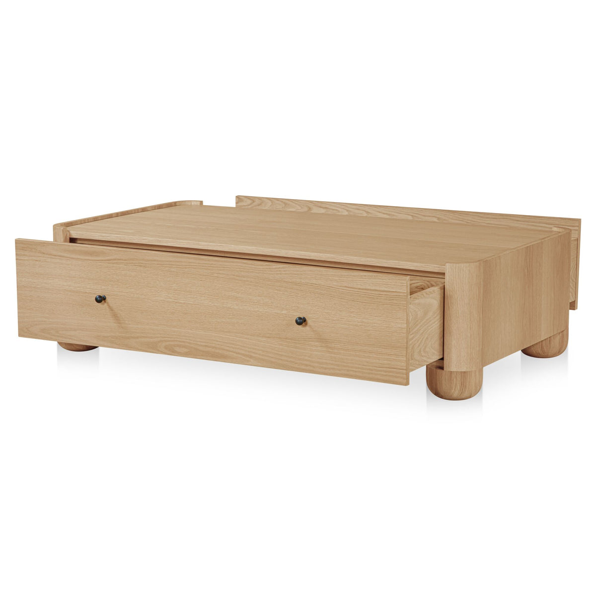 Gibson Coffee Table – 55" Oak and Burl Veneer Coffee Table (2 Colors) (14)