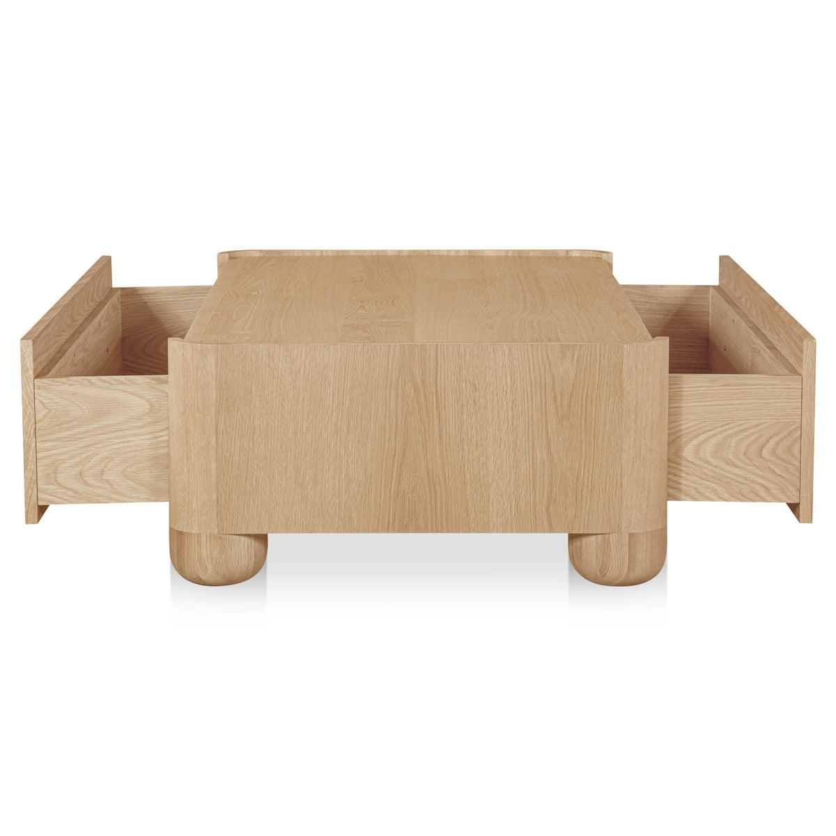 Gibson Coffee Table – 55" Oak and Burl Veneer Coffee Table (2 Colors) (12)