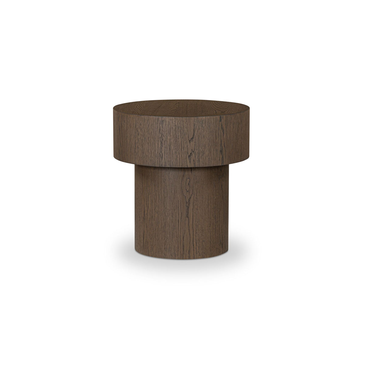 Corey Side Table – 20" Round Oak Veneer Side Table (2 Colors) (1)