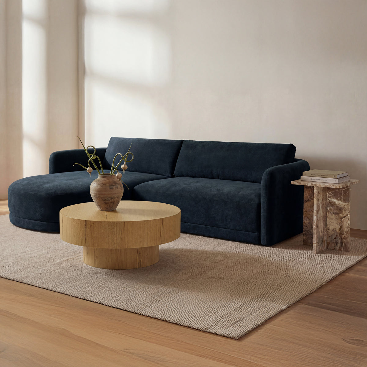 Corey Coffee Table – 36" Round Oak Veneer Coffee Table (6)