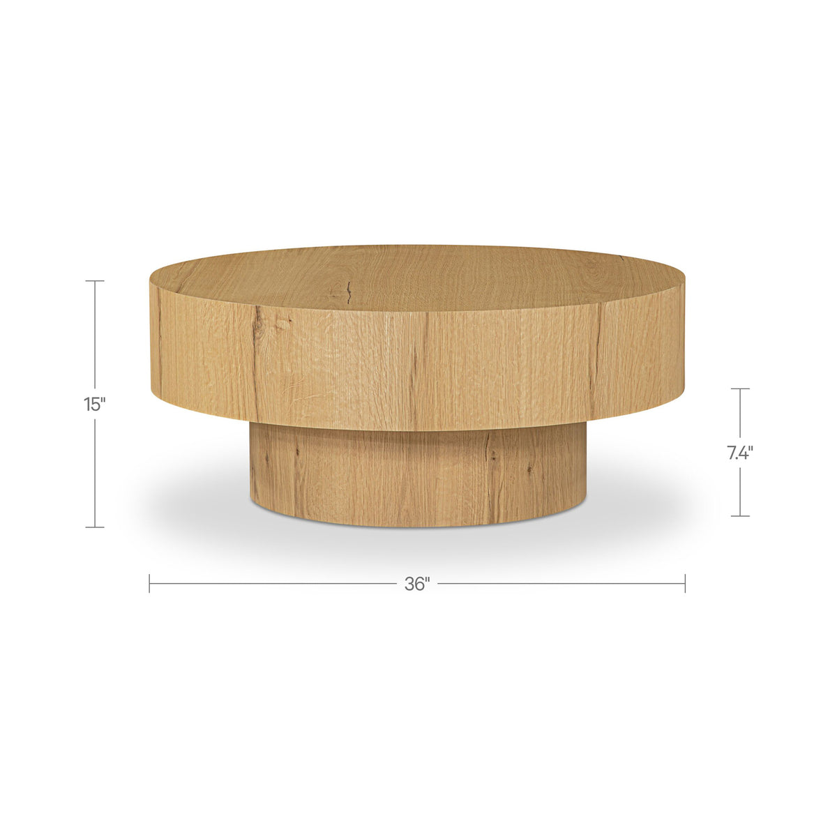 Corey Coffee Table – 36" Round Oak Veneer Coffee Table (7)