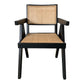 Takashi Dining Chair Set of 2 – 20" Elm and Rattan Dining Chairs (2)