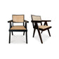 Takashi Dining Chair Set of 2 – 20" Elm and Rattan Dining Chairs (3)