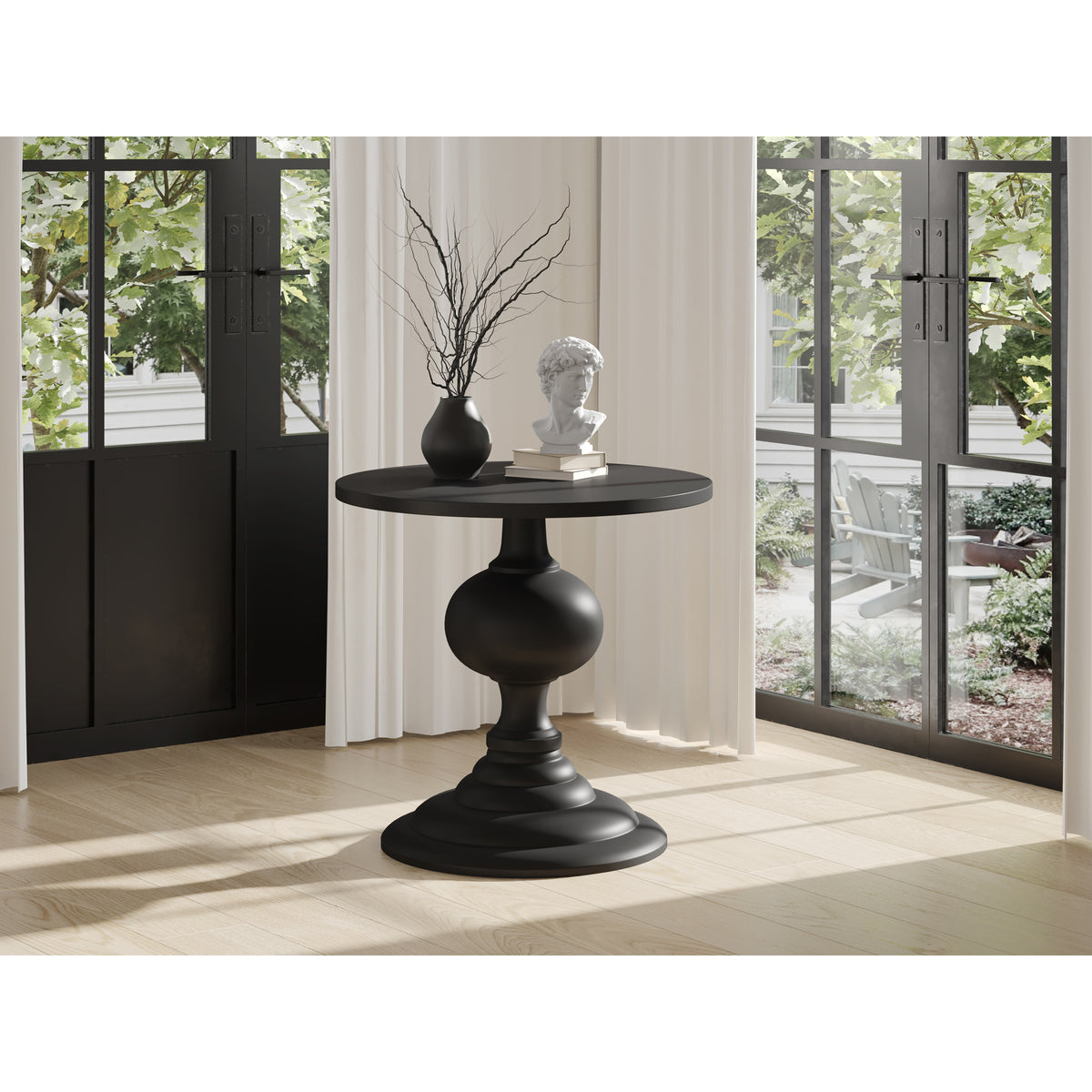 Lexie Dining Table – 35" Round Aluminum Dining Table (3)