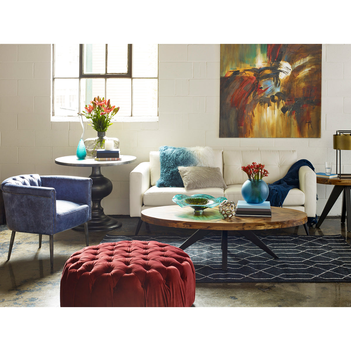 Lexie Dining Table – 35" Round Aluminum Dining Table (4)