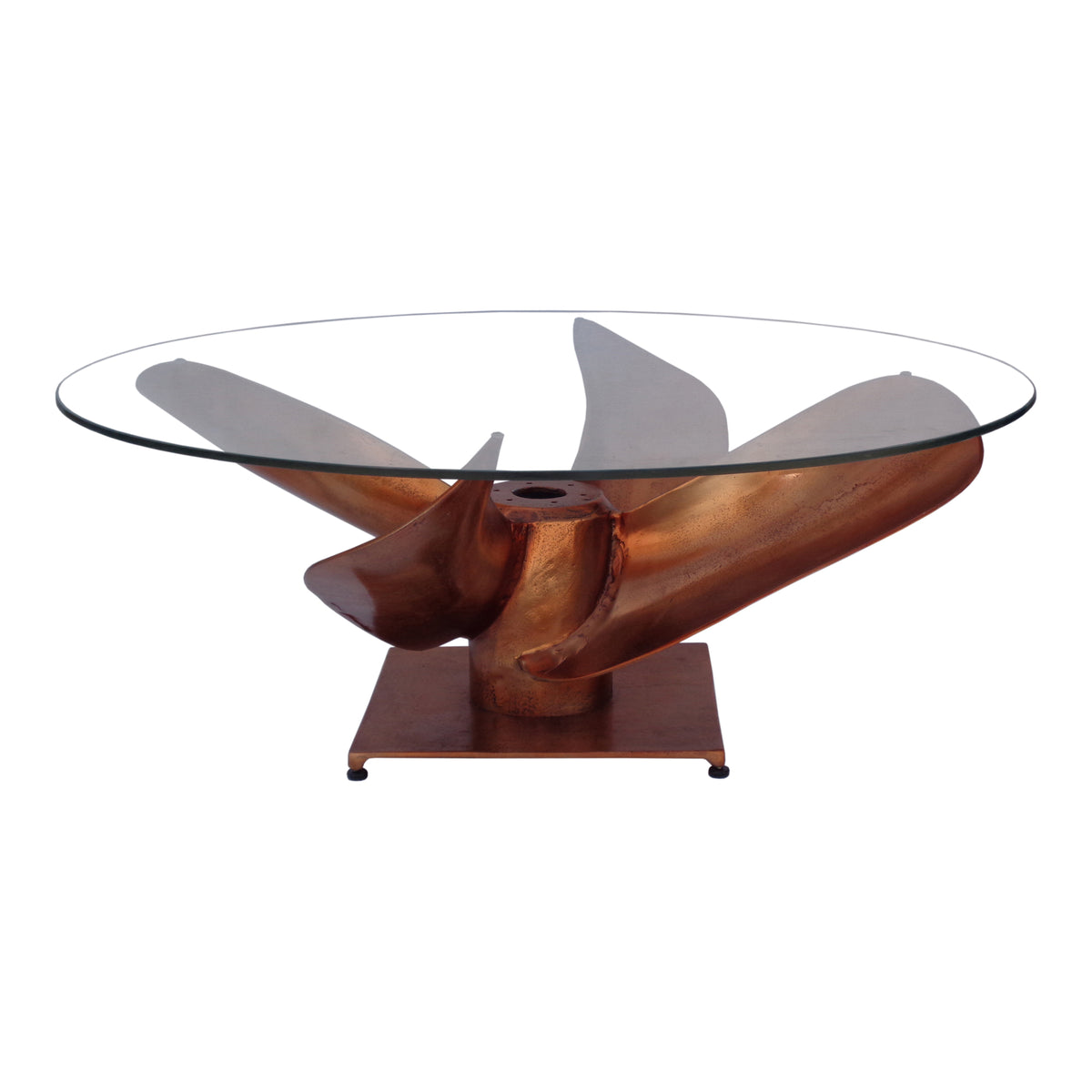 Archimedes Coffee Table – 35.5" Glass Top Coffee Table (1)