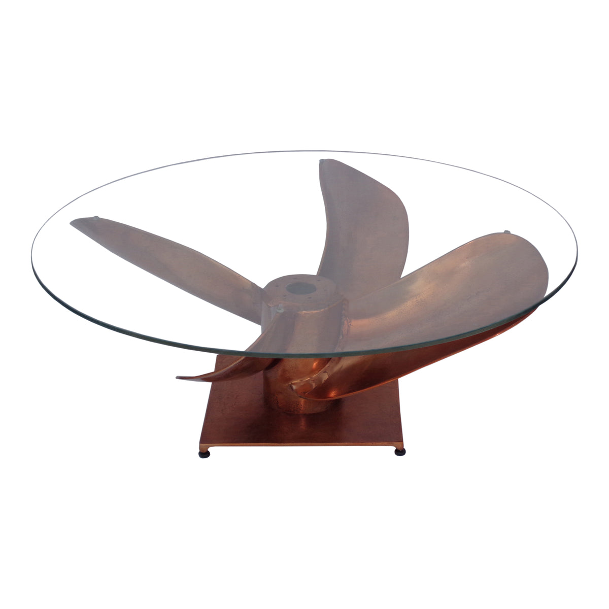 Archimedes Coffee Table – 35.5" Glass Top Coffee Table (2)