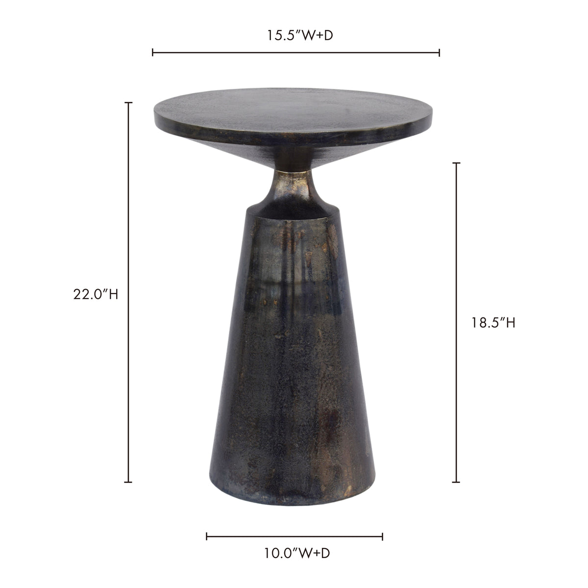 Sonja Accent Table – 15.5" Aluminum Accent Table (9)