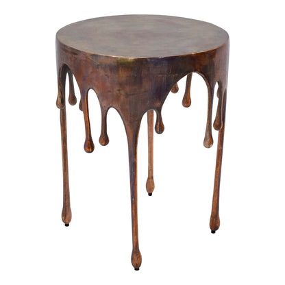Copperworks Accent Table – 17" Antique Copper Aluminum Accent Table (1)