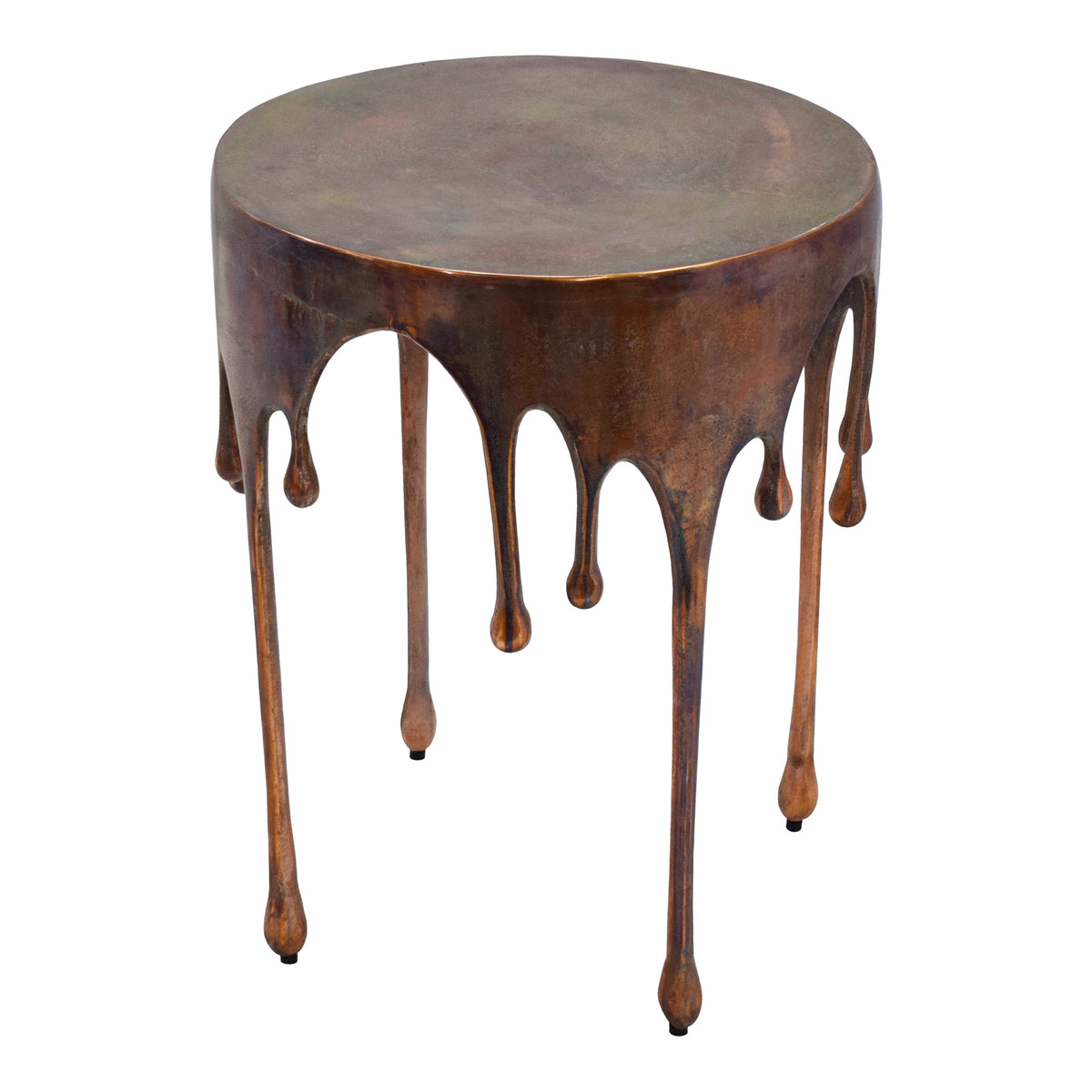 Copperworks Accent Table – 17" Antique Copper Aluminum Accent Table (2)