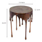 Copperworks Accent Table – 17" Antique Copper Aluminum Accent Table (5)
