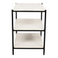 Trine Nightstand – 22" Marble and Iron Nightstand (3)