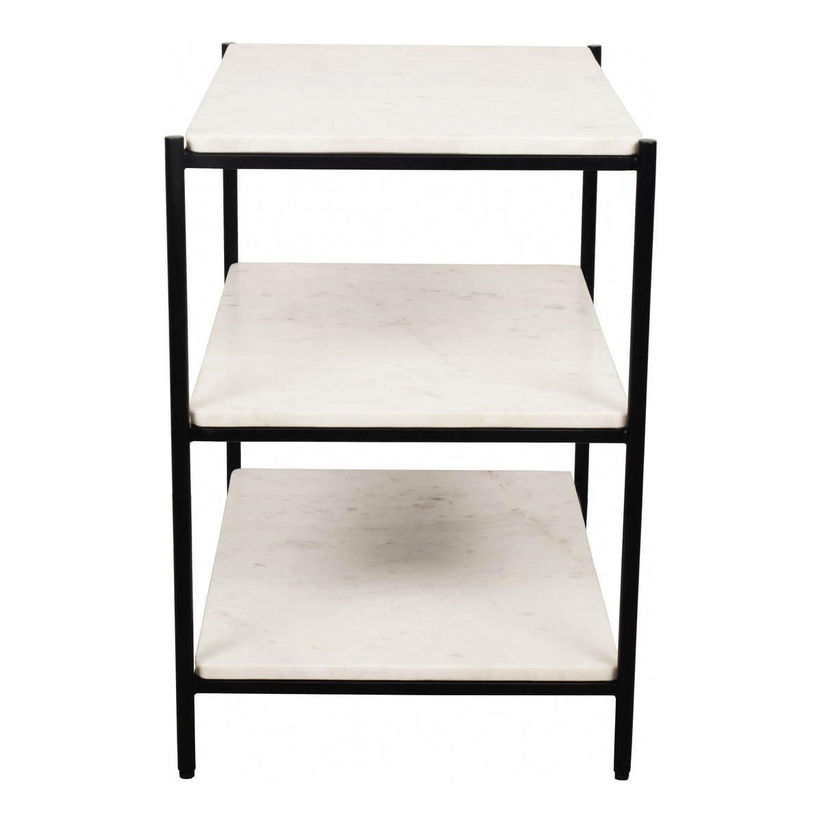 Trine Nightstand – 22" Marble and Iron Nightstand (3)