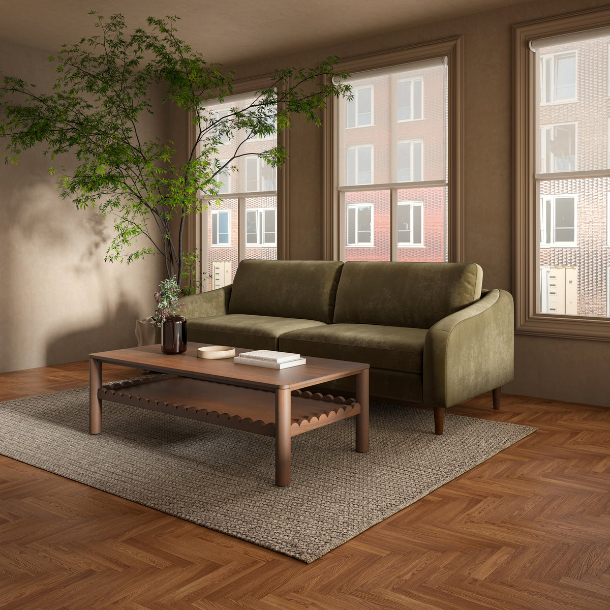 Quinn Sofa – 86.6" Upholstered Sofa (2 Colors) (4)