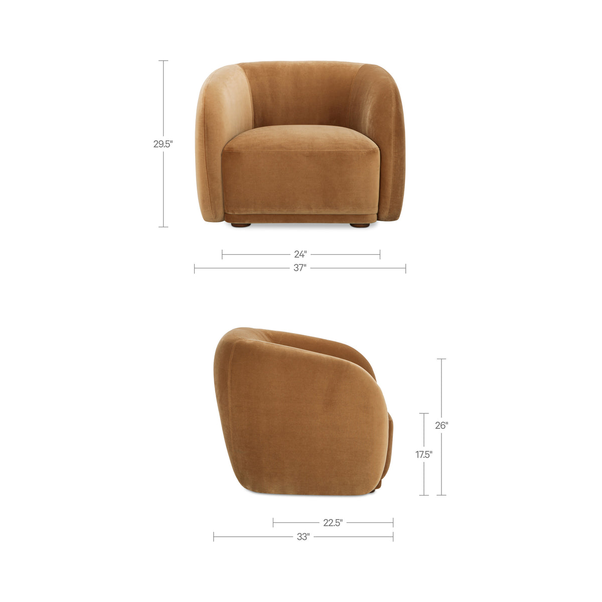Faye Accent Chair – 37" Upholstered Accent Chair (3 Colors) (11)