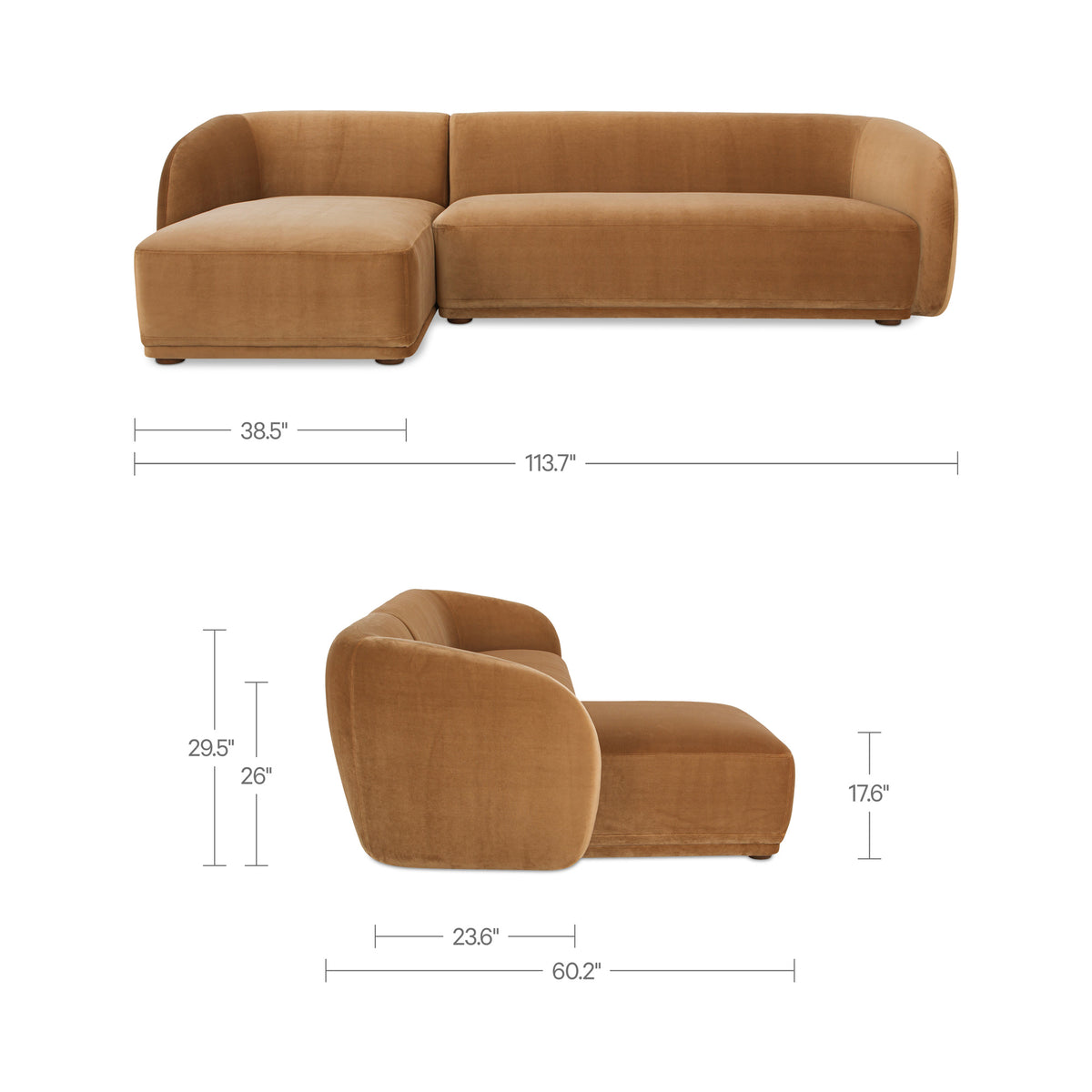 Faye Sectional – 113.75" Upholstered Sectional Sofa (5)