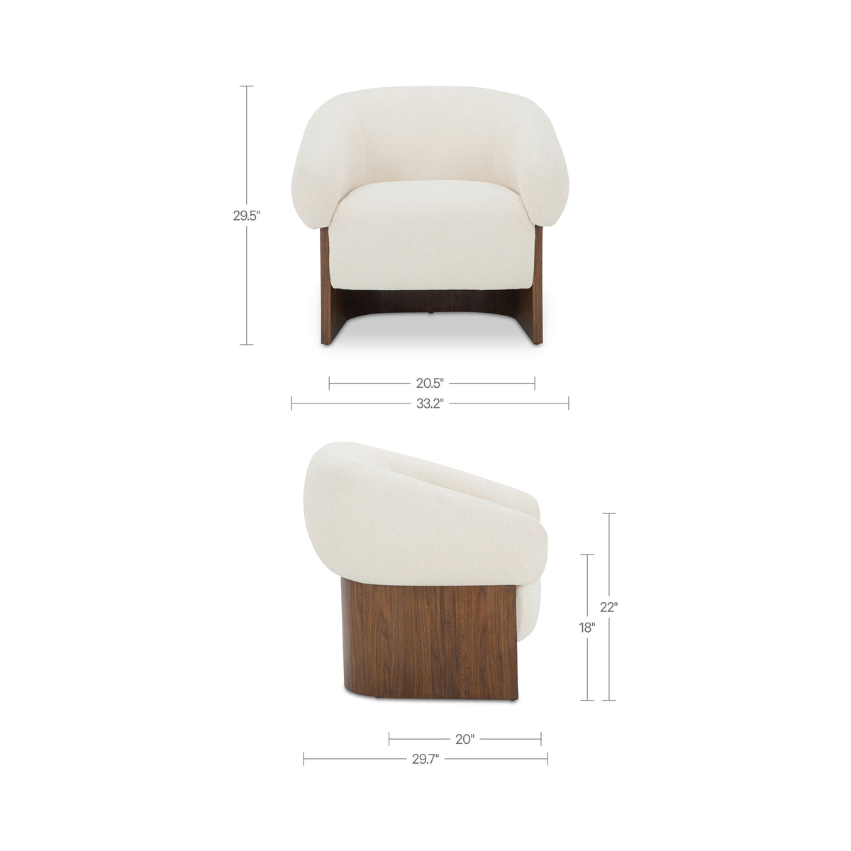Otto Accent Chair – 33.27" Upholstered Accent Chair (2 Colors) (6)