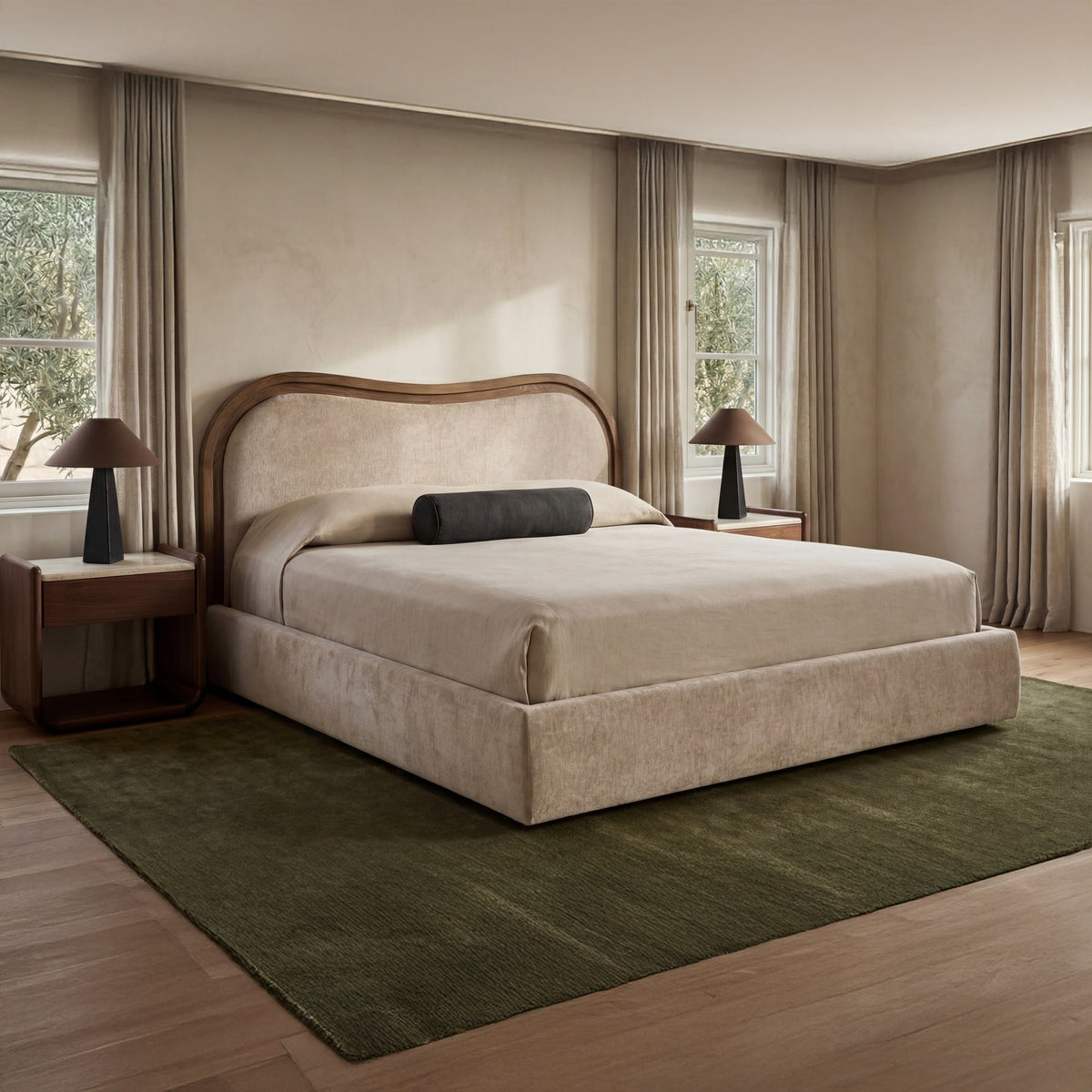 Camilla Bed – 73"–86" Upholstered Bed (3 Colors) (30)