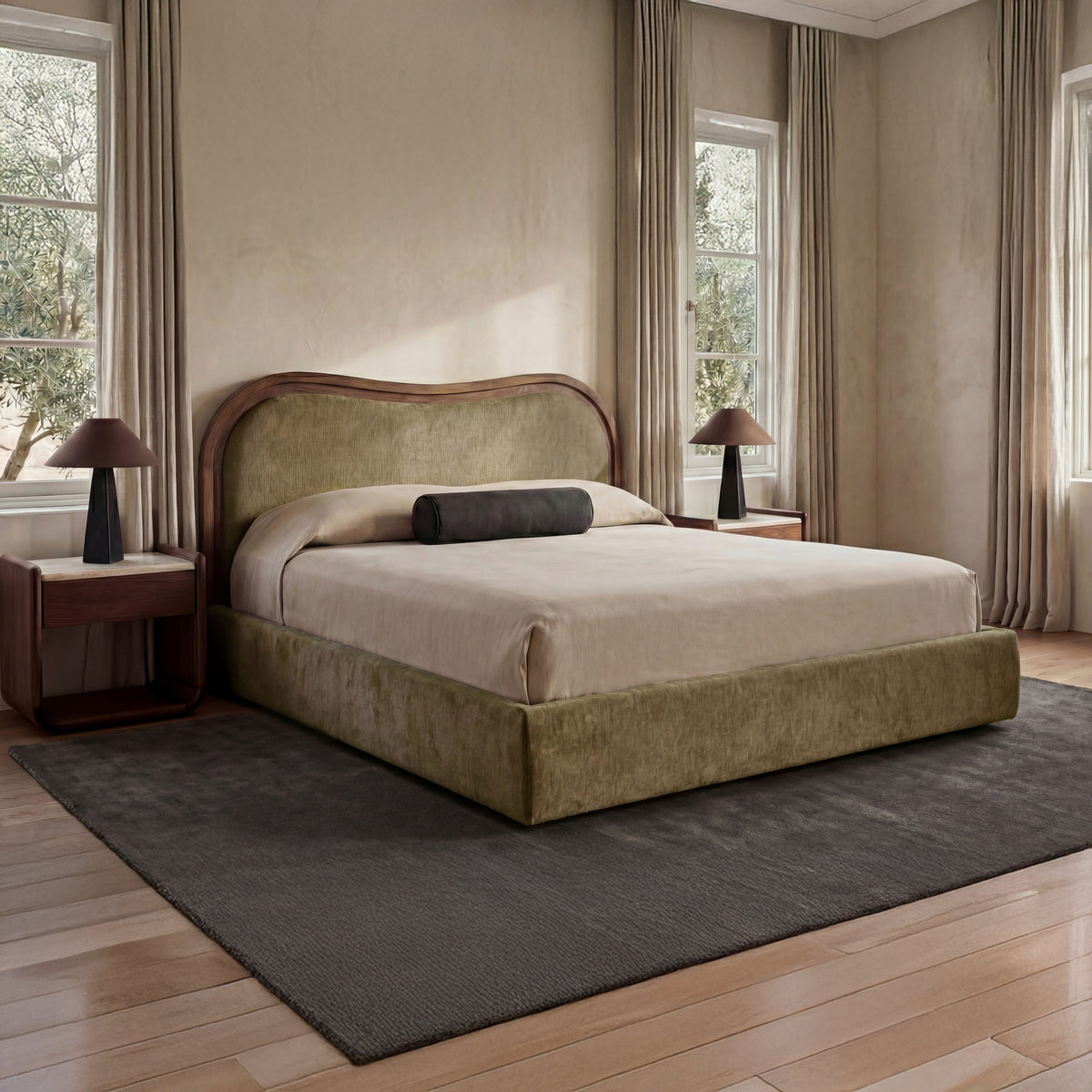Camilla Bed – 73"–86" Upholstered Bed (3 Colors) (39)