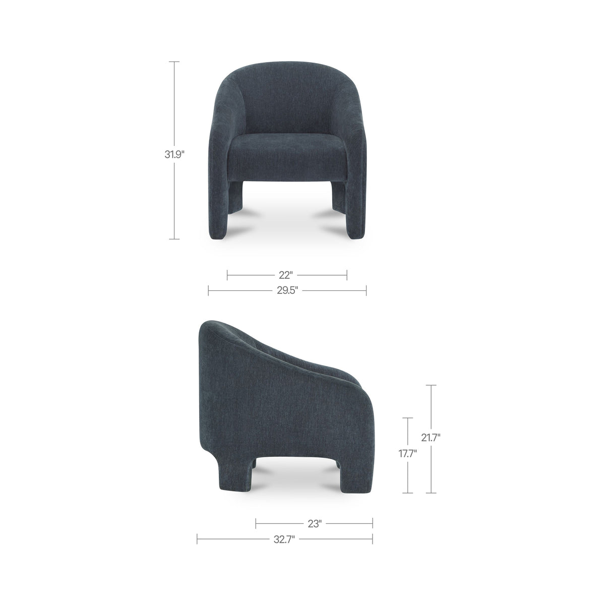 Tuva Accent Chair – 29.5" Upholstered Accent Chair (3 Colors) (5)
