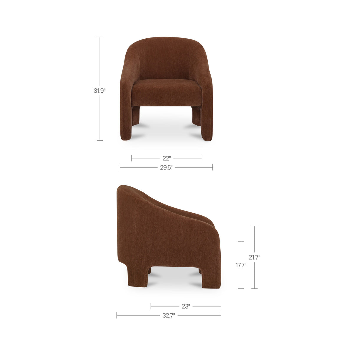 Tuva Accent Chair – 29.5" Upholstered Accent Chair (3 Colors) (7)