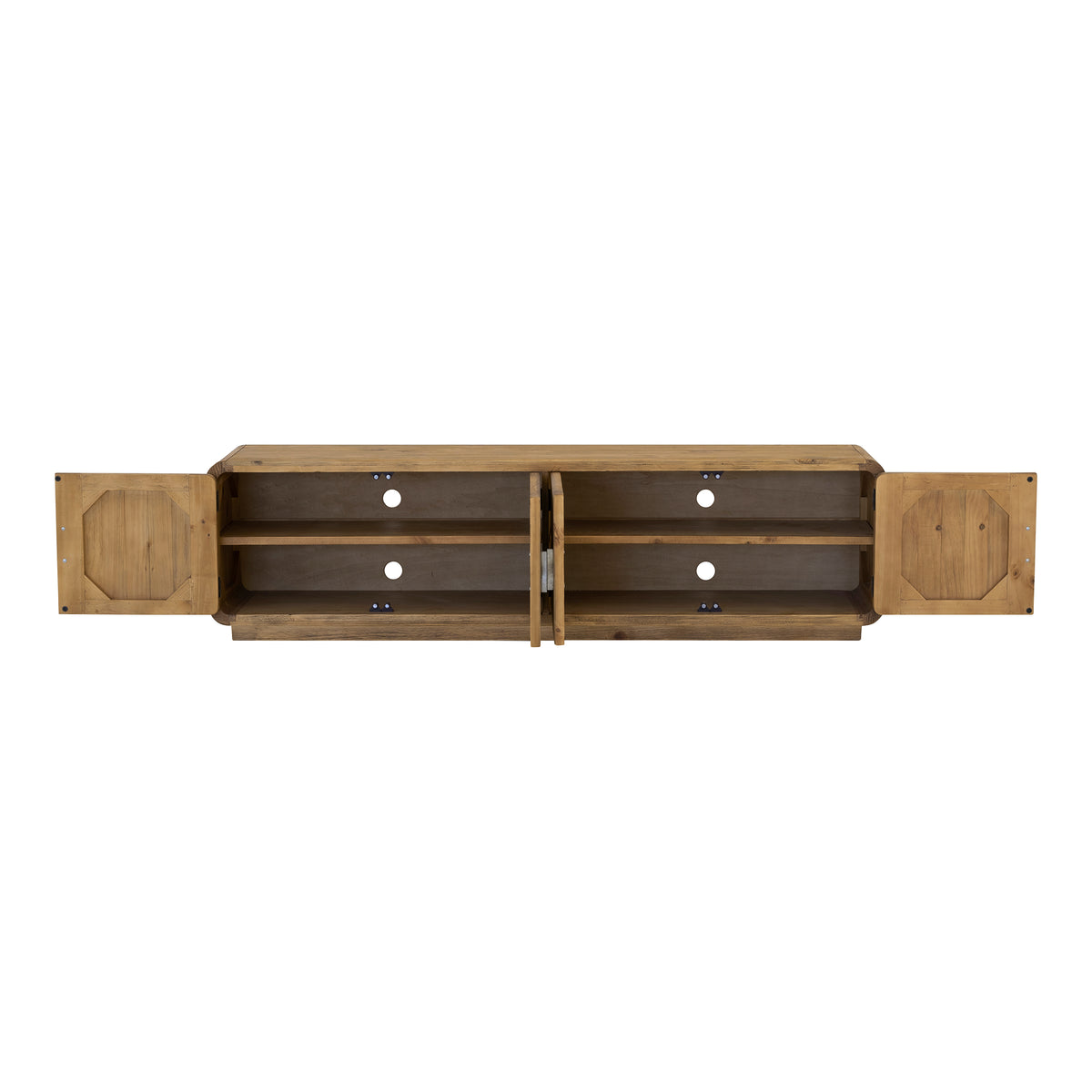 Monterey Media Cabinet – 78.7" Solid Pine Media Cabinet (2 Colors) (12)