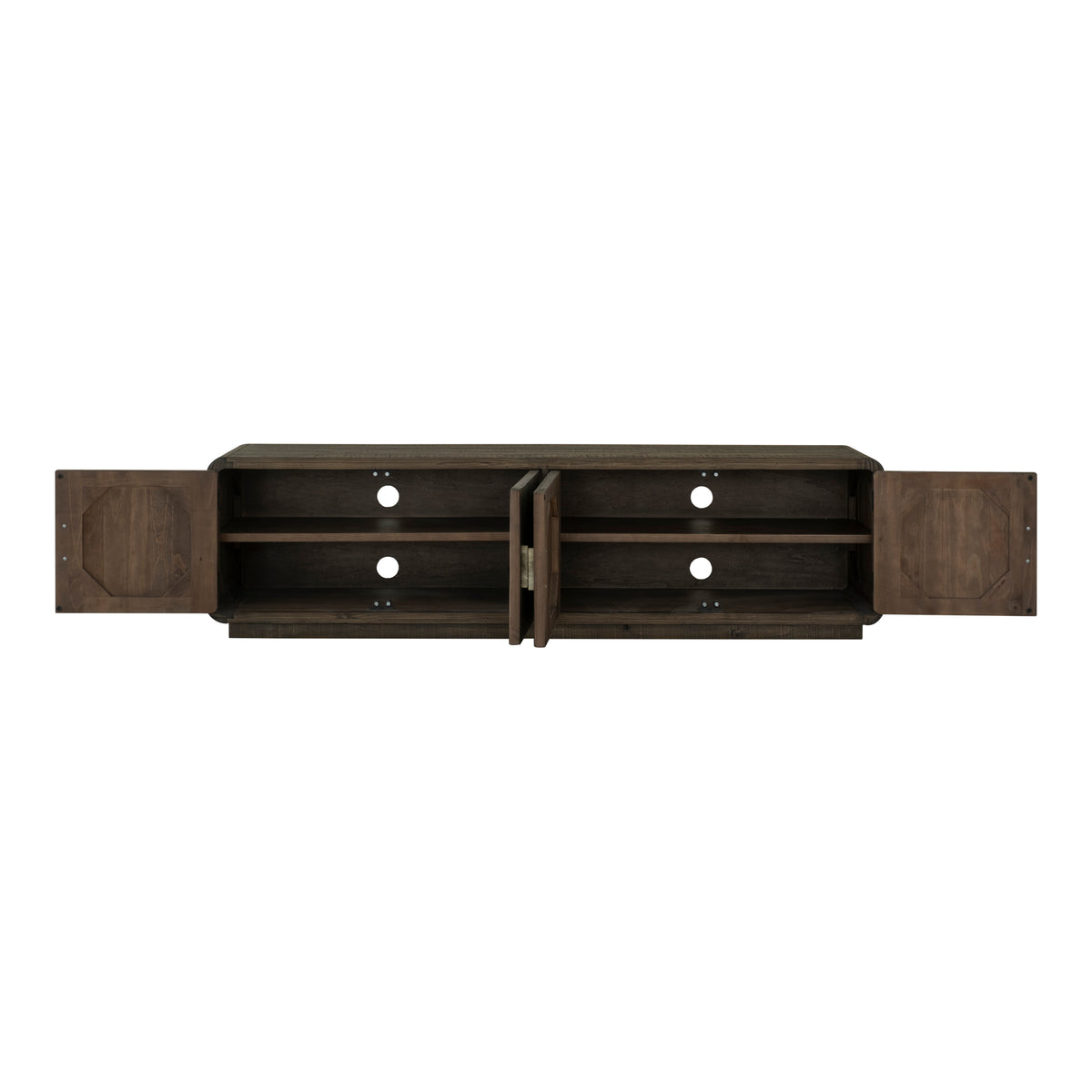 Monterey Media Cabinet – 78.7" Solid Pine Media Cabinet (2 Colors) (2)