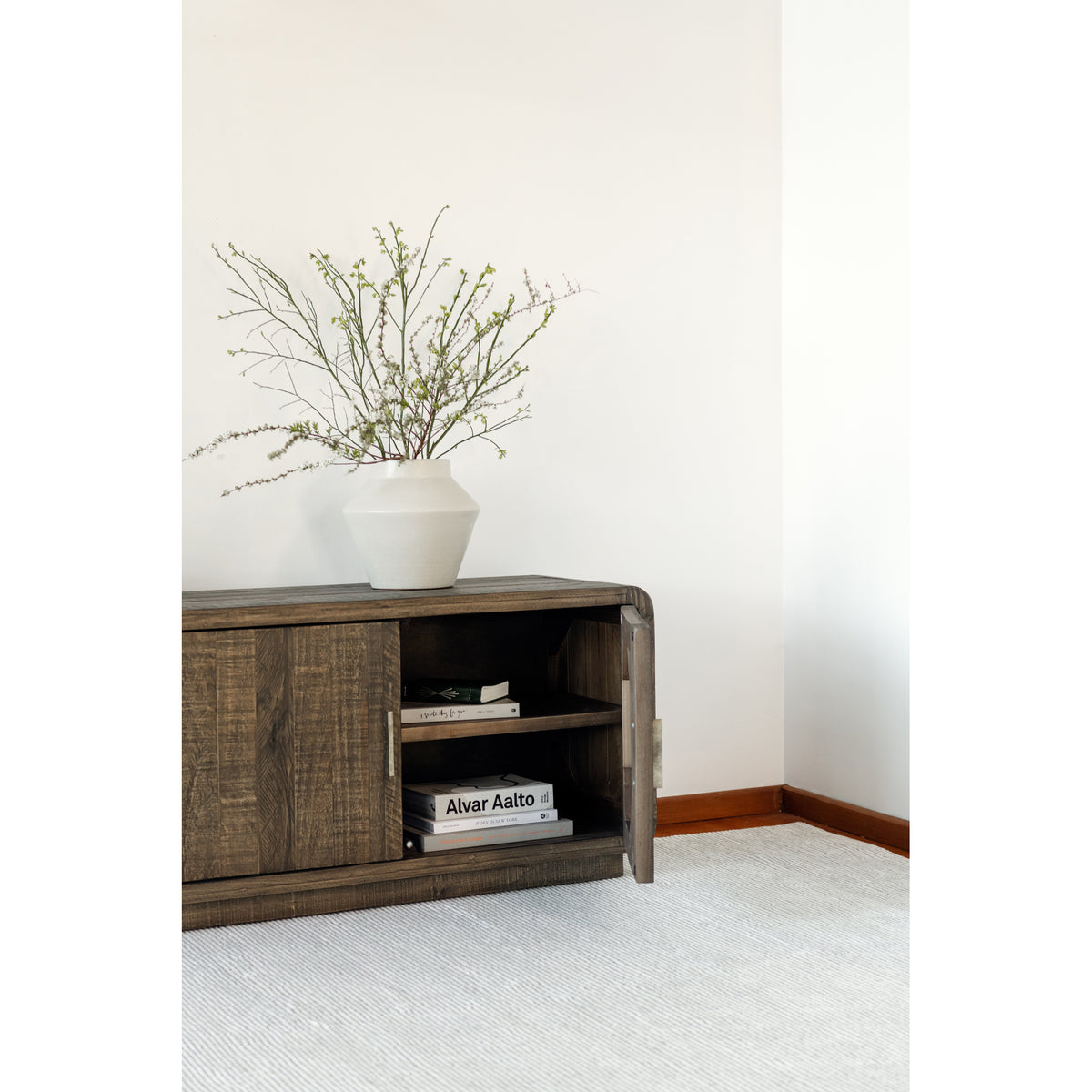 Monterey Media Cabinet – 78.7" Solid Pine Media Cabinet (2 Colors) (7)