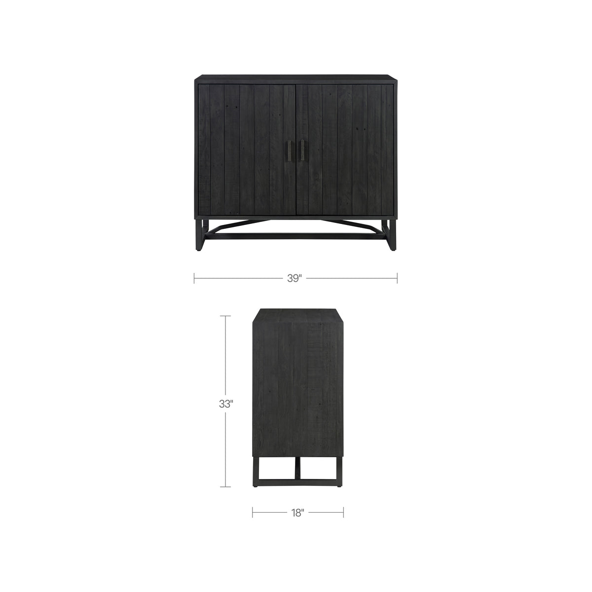 Sierra 2 Door Cabinet – 39" Reclaimed Pine Cabinet (2 Colors) (18)