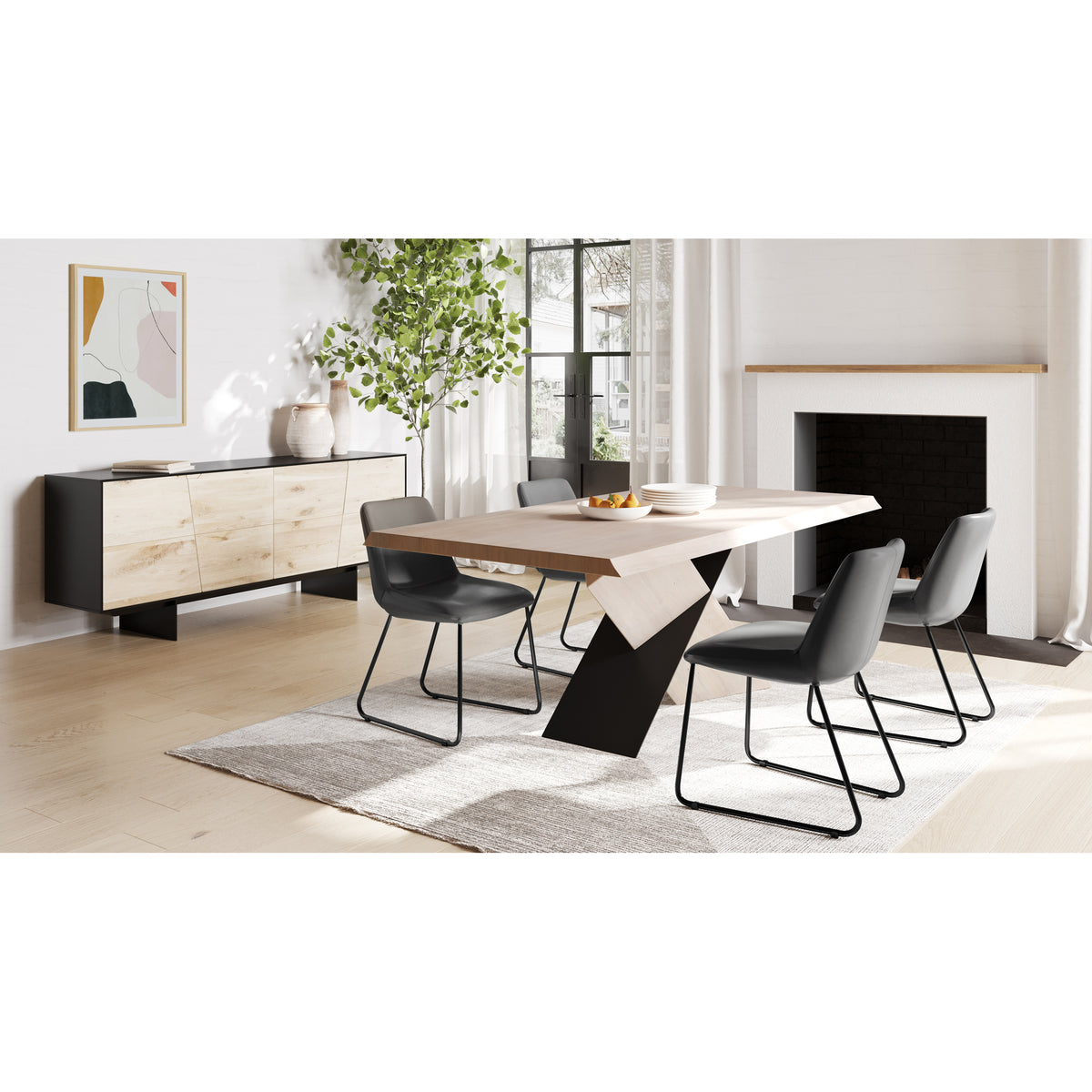 Instinct Dining Table – 79" Oak Dining Table (4)