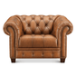 York Chesterfield Carmel Genuine Leather Armchair